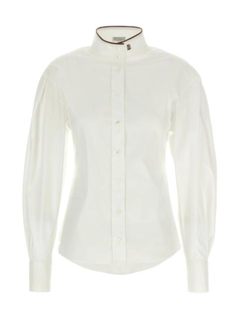 Brunello Cucinelli Women 'Shiny Collar Detail' Shirt