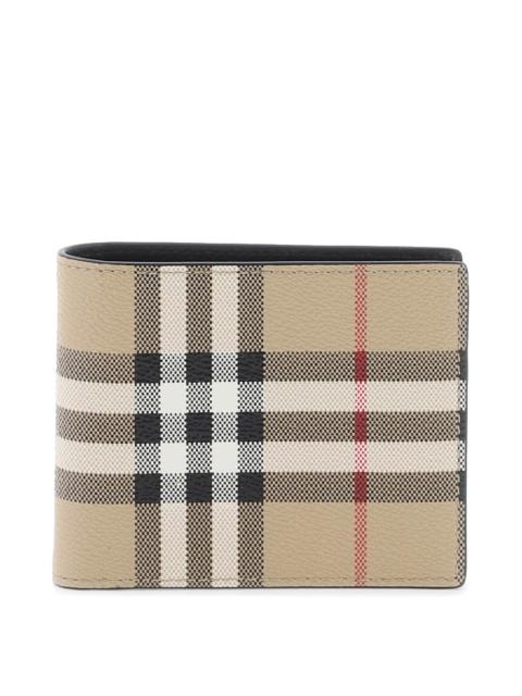 Burberry Bifold Wallet With Check Motif Men