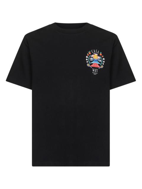 CASABLANCA Black Casa Way Mountain T-shirt
