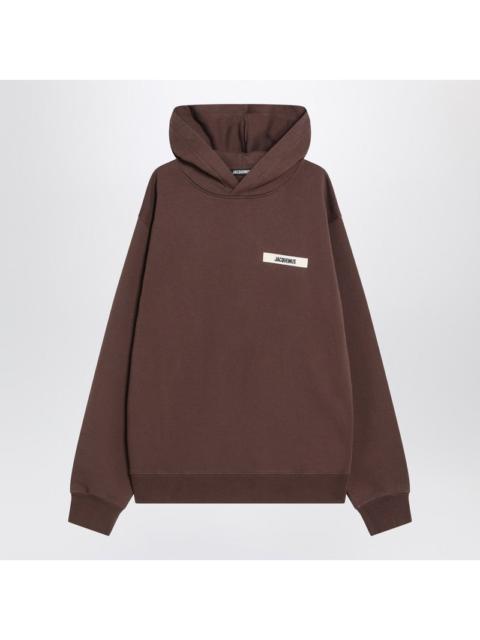 JACQUEMUS Brown cotton hoodie