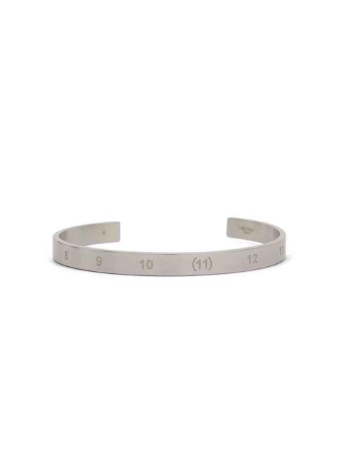 Maison Margiela Numerical Cuff 6.5mm Bracelet in Silver