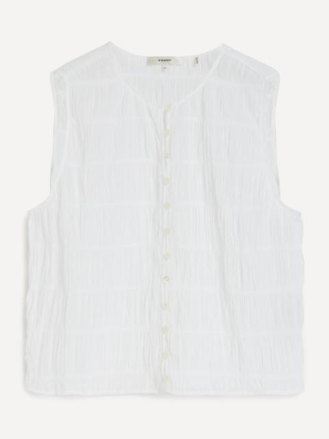 FRAME The Smocked Sleeveless Tank Top