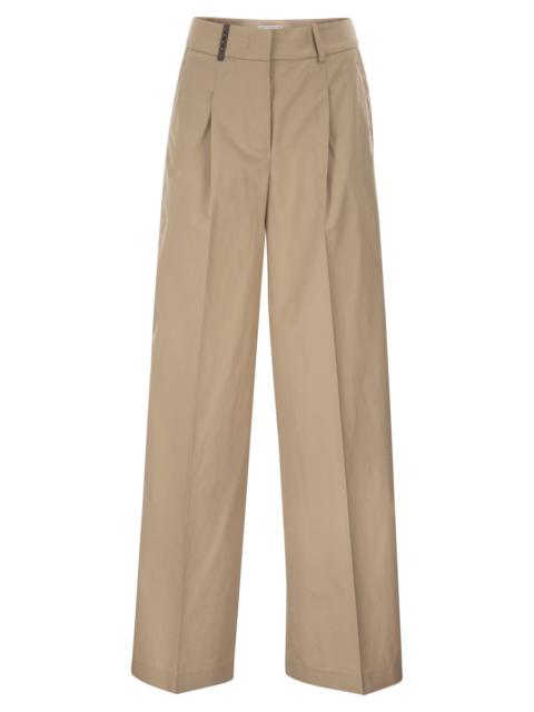 PESERICO Peserico Women Tailored Trousers In Stretch Cotton With Pleats