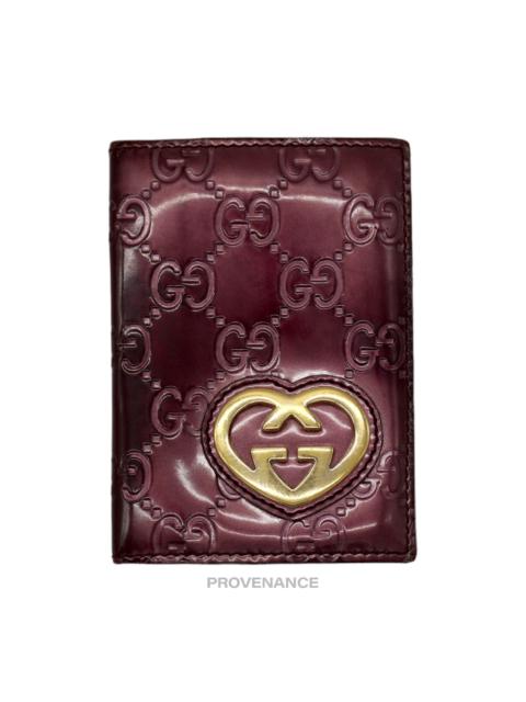 Gucci Heart Pocket Organizer Wallet - Patent Red Leather