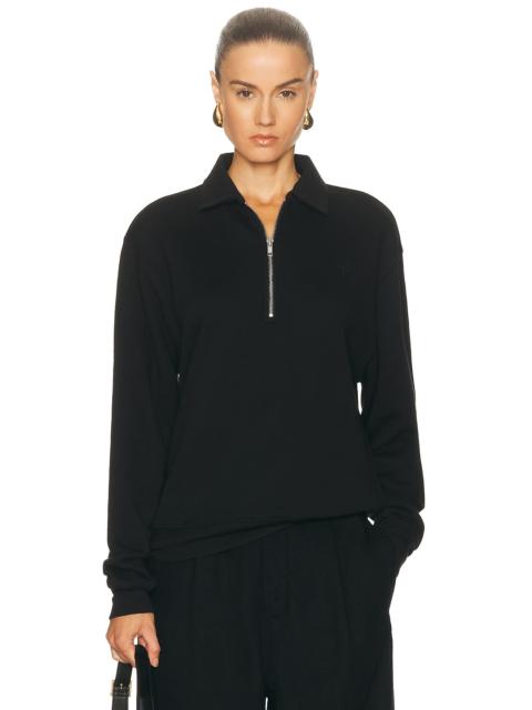ÉTERNE Zip-up Polo Sweatshirt