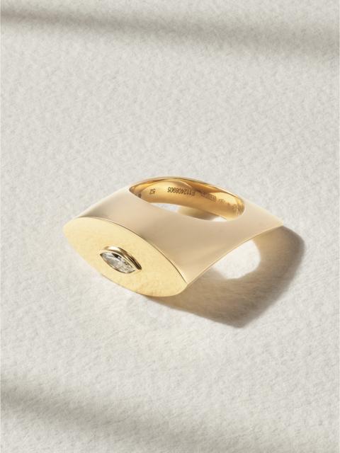 MARIE LICHTENBERG Evil Eye 18-karat Gold Diamond Ring