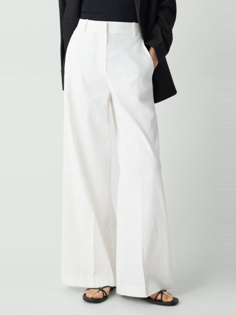 Theory Theory Linen Blend Wide Leg Pants in White at Nordstrom