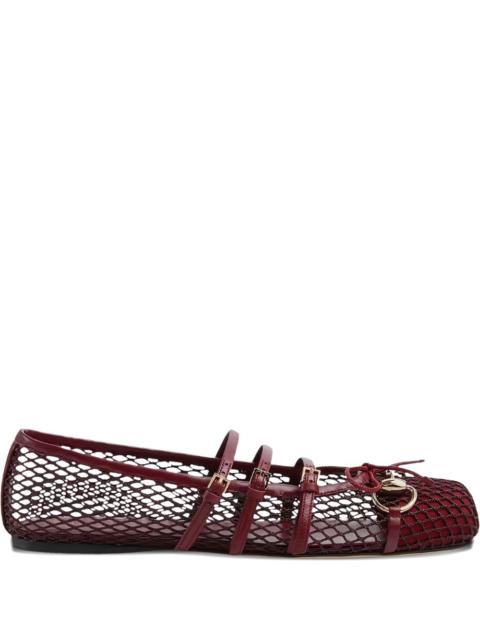 GUCCI Gucci Women Horsebit Net Ballet Flats