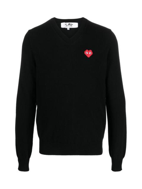 Comme des Garçons PLAY V-NECK WOOL JUMPER