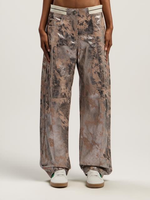 Palm Angels Laminated Leather Carrot Pant