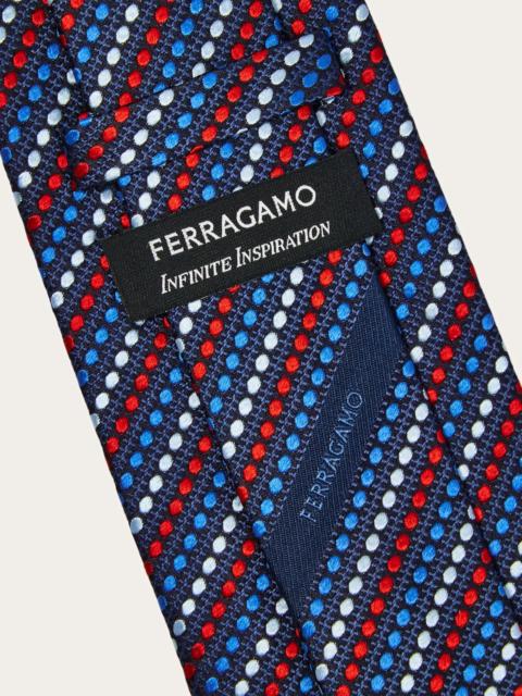 FERRAGAMO Dots jacquard tie