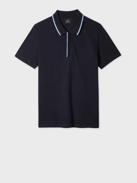 Paul Smith Navy Contrast-Tipping Polo Shirt