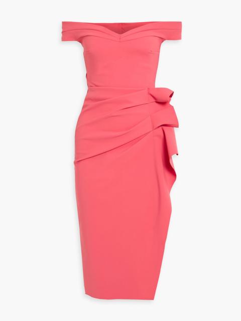 Other Designers Radoslava off-the-shoulder ruffled stretch-jersey midi dress