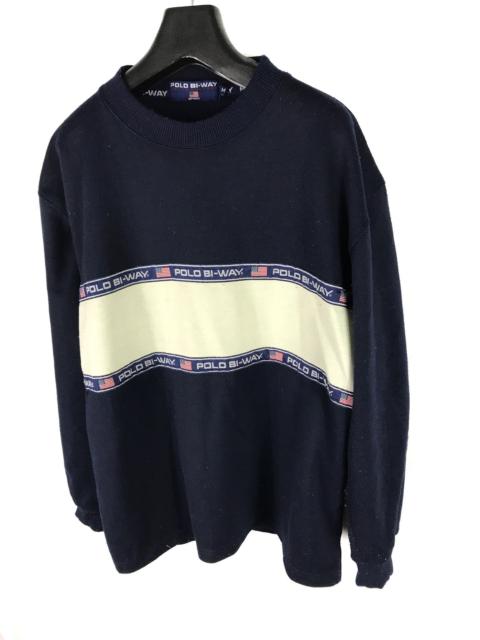 Other Designers Vintage - Last Drop🔥Polo Bi-Way San Francisco Stripe Logo Sweatshirt