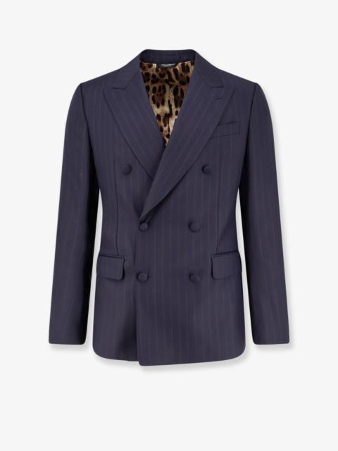 Dolce & Gabbana Dolce & Gabbana Sicilia Virgin Wool Blazer With Pinstripe Motif