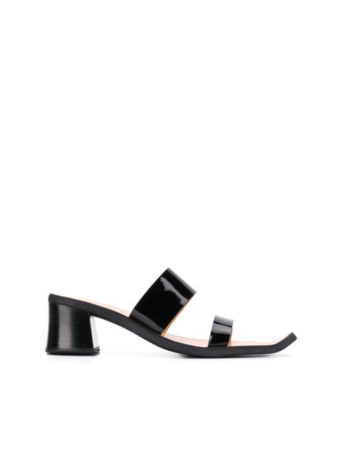 Martine Rose RUPIE HEEL SANDAL - BLACK PATENT
