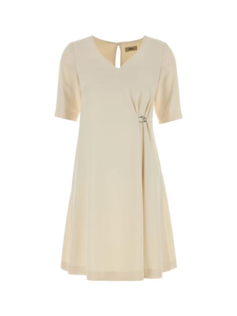 Herno Ivory stretch crepe dress
