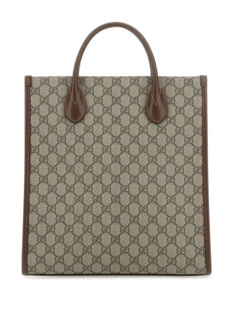 Gucci Man Gg Supreme Fabric And Leather Handbag