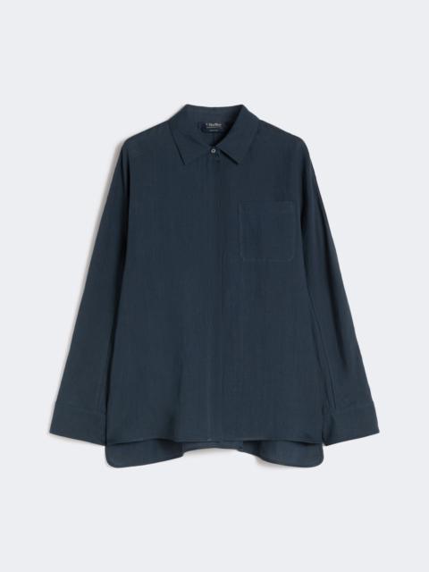 'S Max Mara Linen canvas shirt - ULTRAMARINE