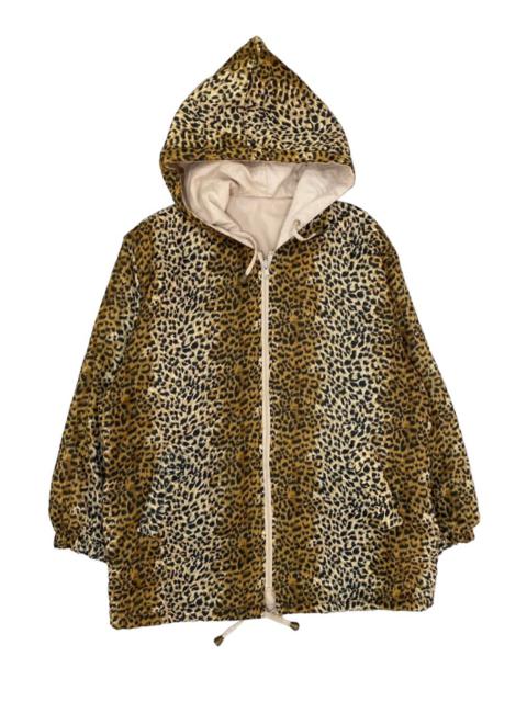 Other Designers Vintage Reversible Leopard Print Hoodie Jacket