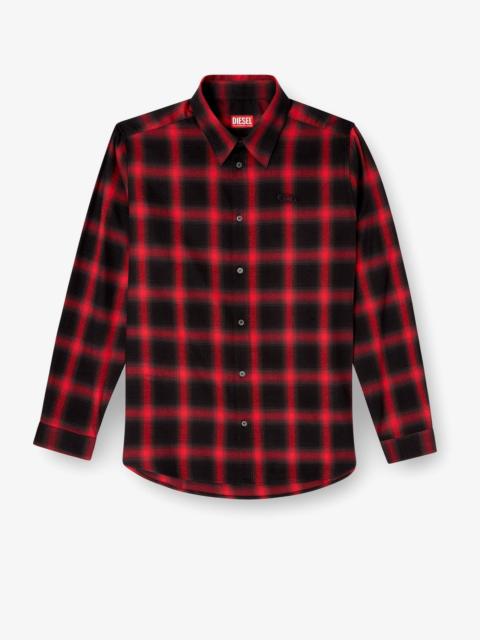 Diesel Diesel S-Simply Check Cotton Blend Shirt