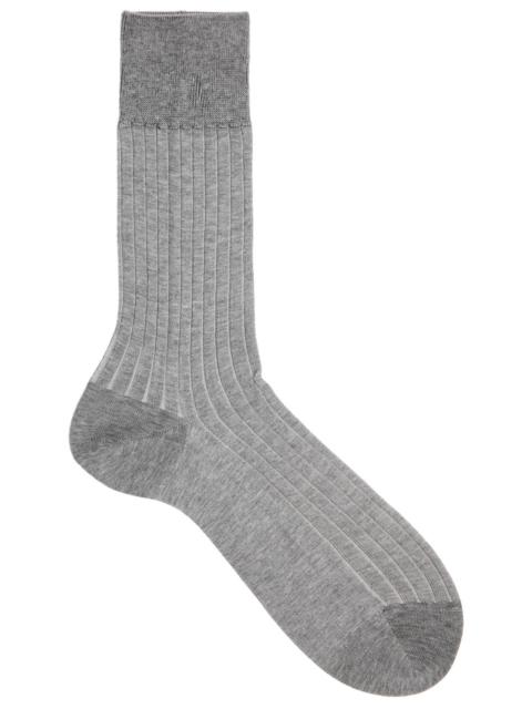 FALKE Falke Fine Shadow Ribbed Cotton-blend Socks