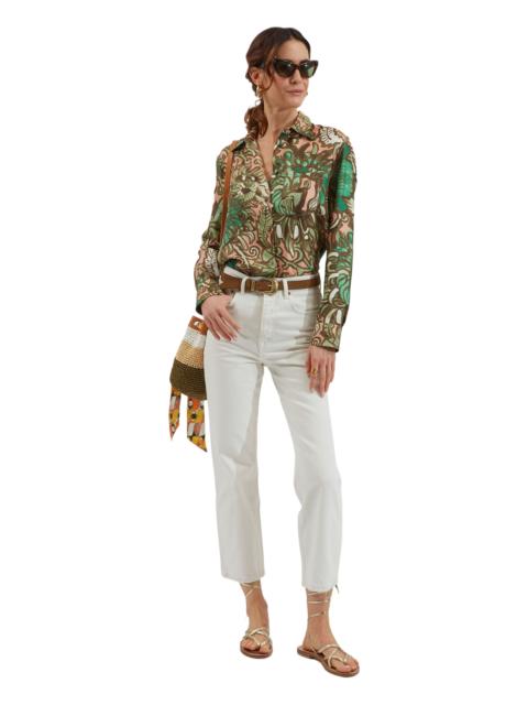 La DoubleJ La DoubleJ Boy Shirt Anemone Pink Olive at Nordstrom