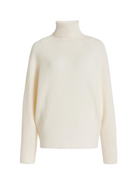 GABRIELA HEARST Wigman Knit Turtleneck Sweater in Ivory Cashmere