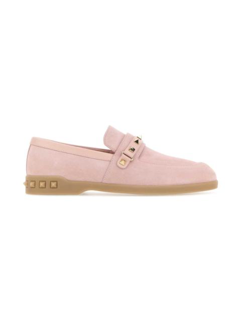 Pastel Pink Suede Leisure Flows Loafers