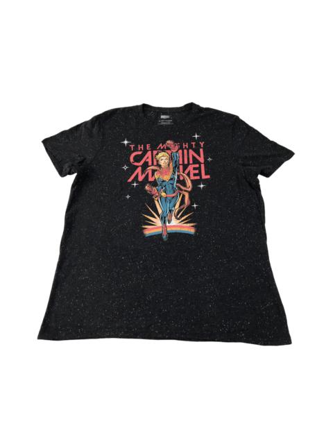Other Designers Marvel Comics - Marvel The Mighty Captain Marvel Flying Girl PaintSplash Tee