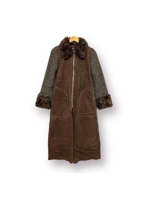 Other Designers Japanese Brand - Exclusive Clutch flare cloak fur harringbone jacket