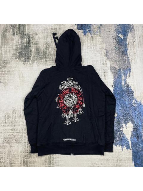 Chrome Hearts Chrome Hearts Red Horseshoes Zip Up Hoodie