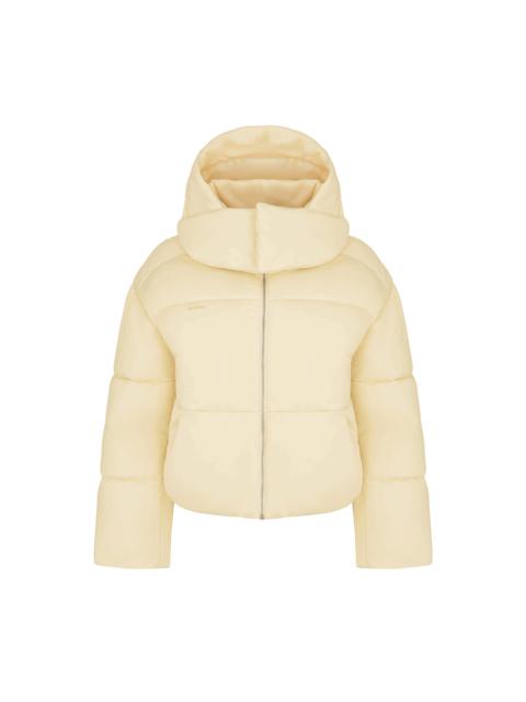 PANGAIA Women’s Flower-Warmth Recycled Nylon Cropped Puffer - Rind Yellow