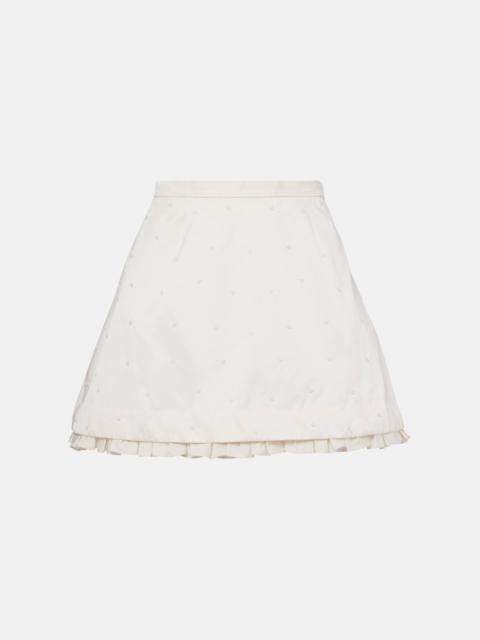 CLIO PEPPIATT Camelia embellished miniskirt