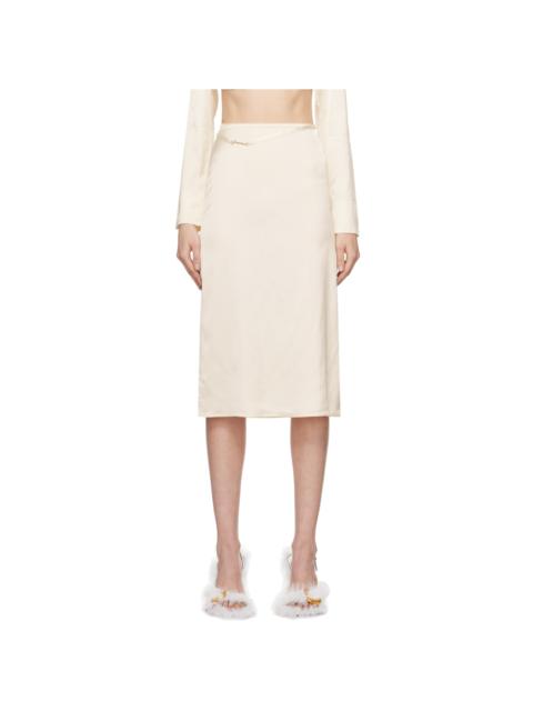 JACQUEMUS Off-White Le Papier 'La Jupe Notte' Midi Skirt