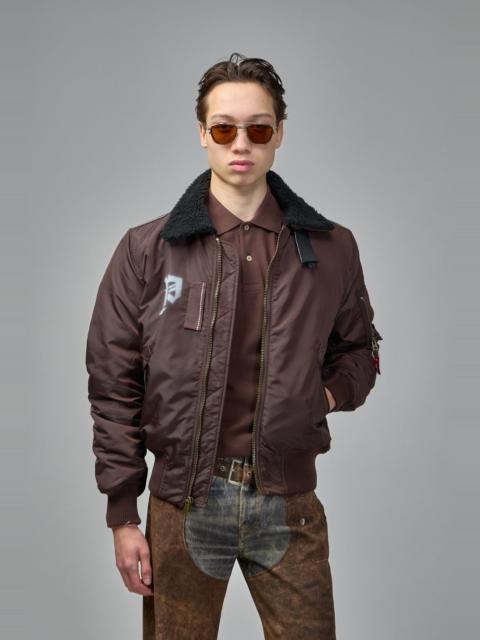 prototypes Black Nylon Reversible Bomber Jacket