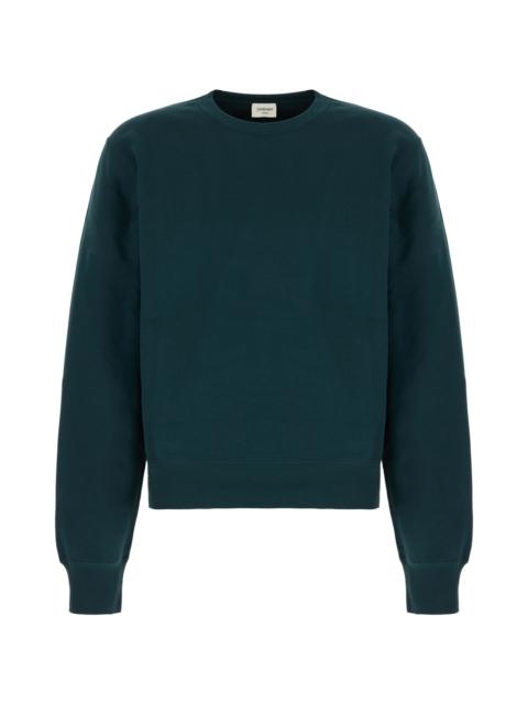SAINT LAURENT Dark Green Cotton Sweatshirt