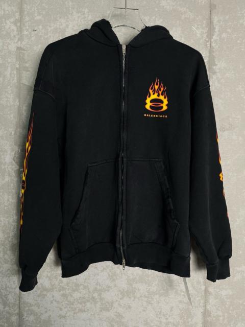 BALENCIAGA Balenciaga Double Ring Flame Unity Zip-up Hoodie Jacket