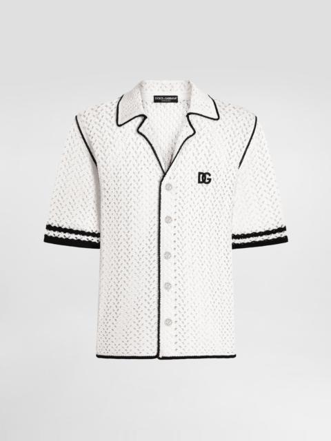 Dolce & Gabbana Camicia crochet effetto uncinetto