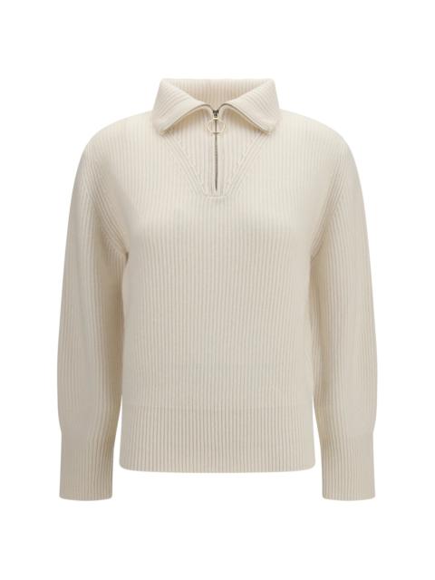 forte_forte Forte_Forte Women Wool And Cashmere Half Zip Sweater