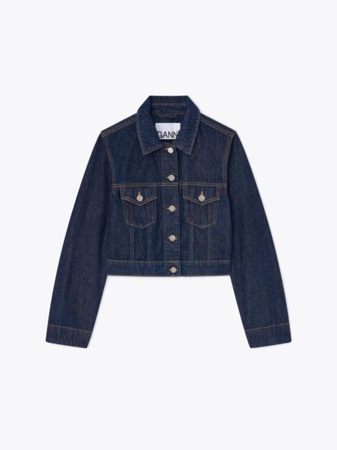 GANNI JACKET IN RINSE DENIM