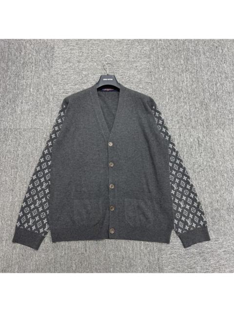 Louis vuitton lv arm full print monogram wool cardigan