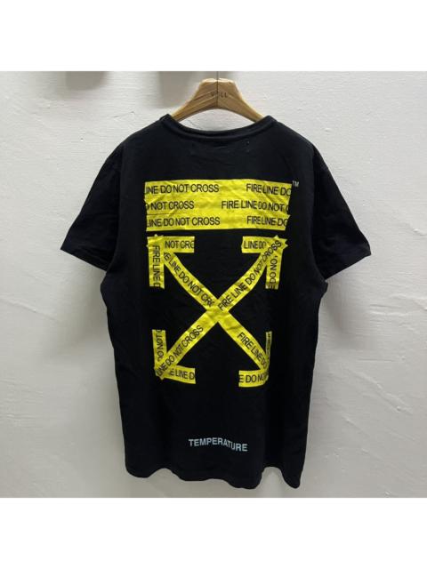 Off-White 🔥Rare Off White Fire Line/Do Not Cross Tees Virgil Abloh