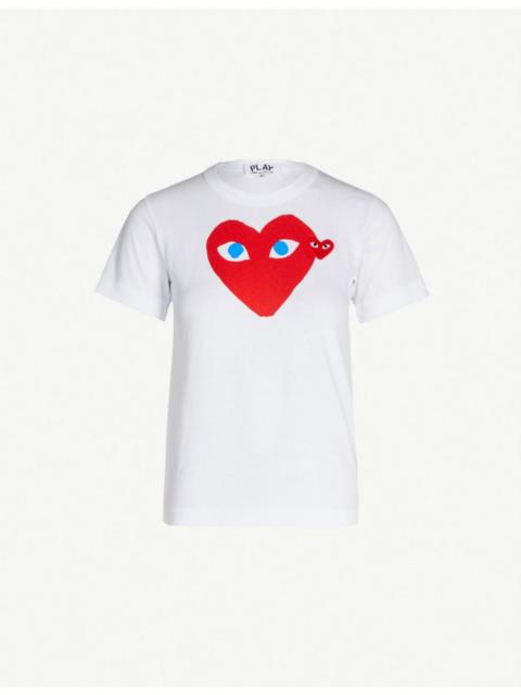 Comme des Garçons PLAY Heart-print cotton-jersey T-shirt