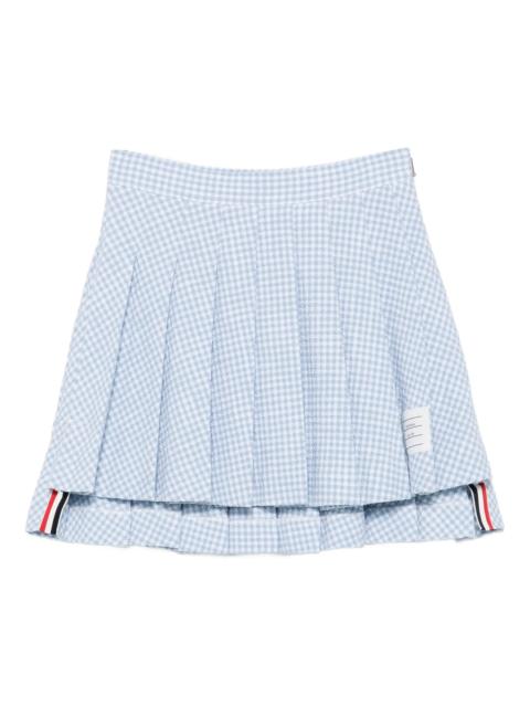 Thom Browne pleated checked mini skirt