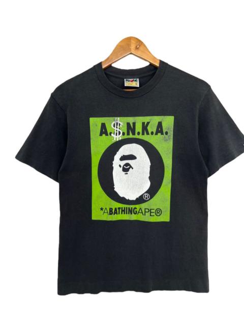 Vintage A Bathing Ape Bape ASNKA Skate Sunfaded Black Tee