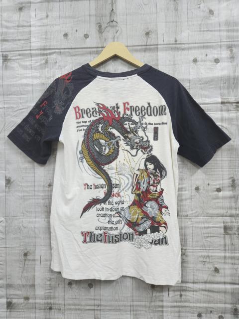 Other Designers Japanese Brand - Vintage Y2K The Fusion Japan Big Dragon & Ladies Printed