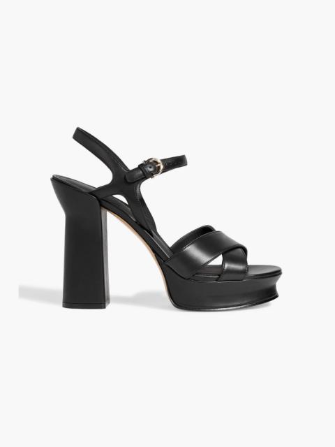 FERRAGAMO Sonya leather platform sandals