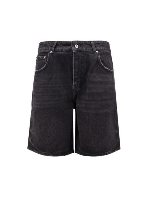REPRESENT Tailored Stone-Washed Denim Bermuda Shorts