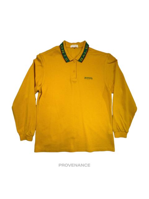 Balenciaga Sports Pique Polo Shirt - Yellow Embroidered